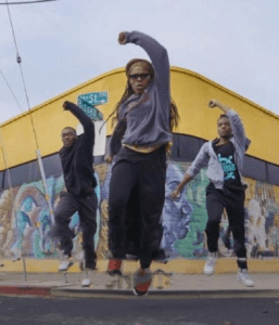 group dancing outside